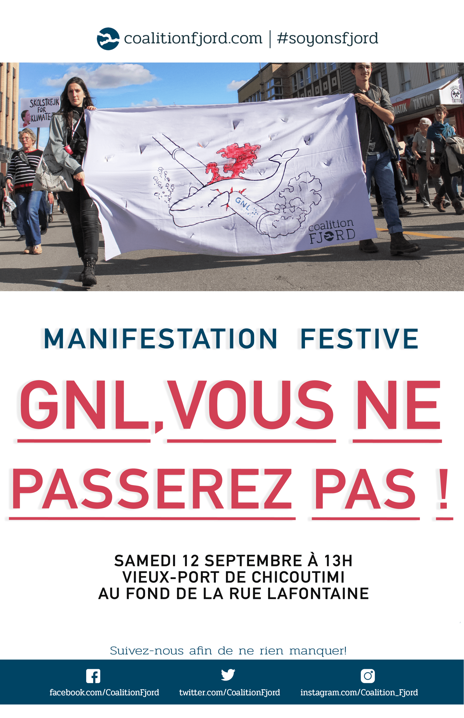 Manifestation festive GNL, vous ne passerez pas!