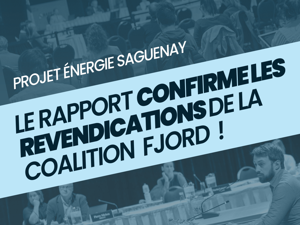 Rapport du BAPE dévastateur pour GNL Québec : le gouvernement doit refuser le projet sans plus&nbsp;attendre